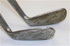 Wood Shafted 5 Mashie & 7 Mashie Niblic Irons 'Bobbys Own'