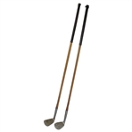 Wood Shafted 5 Mashie & 7 Mashie Niblic Irons 'Bobbys Own'