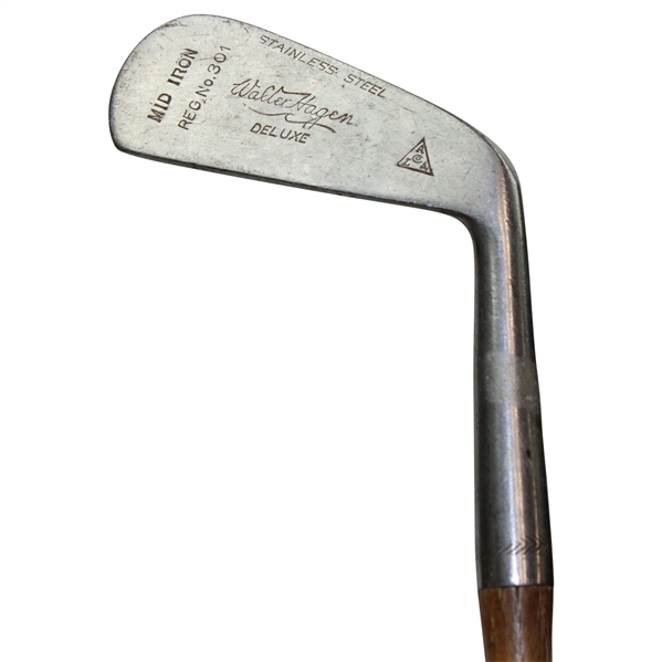 Wood Shafted Walter Hagen Stainless Steel #2 Mid Iron