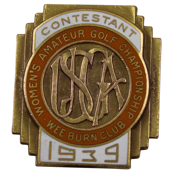 1939 USGA Women’s Amateur Championship Contestant Badge - Betty  Jameson Winner