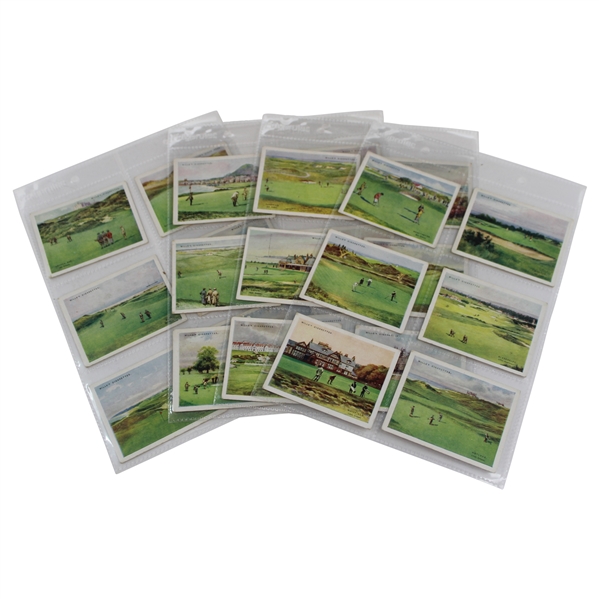 c1924 Complete Set Of Twenty Five (25) Willss Cigarettes Golfing Course Cards