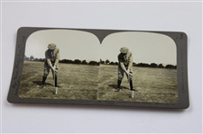 Four (4) Vintage Harry Vardon Bay State Publishing Golf Stereocards #387, #390, #408 & #520