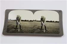 Four (4) Vintage Harry Vardon Bay State Publishing Golf Stereocards #387, #390, #408 & #520