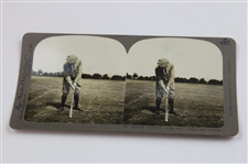 Five (5) Vintage Harry Vardon Bay State Publishing Golf Stereocards #389, #405, #406, #535 & #537