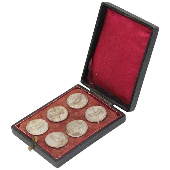 Sterling Silver Golf Buttons in Box