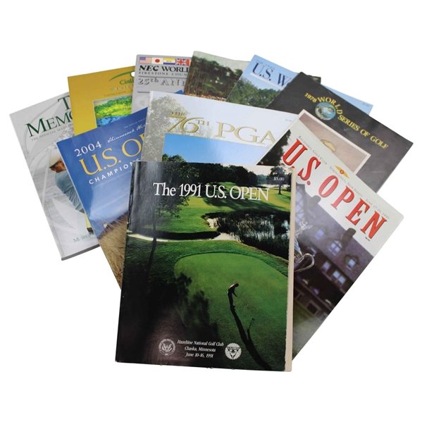 Ten (10) Various Golf Programs from Major Championships & Tour Events