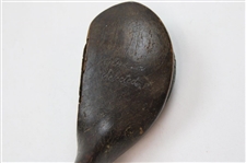 Wright & Ditson Selected Brassie with Leather Face Insert & Wright Ditson Shaft Stamp