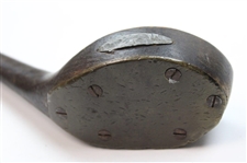 Wright & Ditson Selected Brassie with Leather Face Insert & Wright Ditson Shaft Stamp