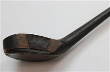 Wright & Ditson Selected Brassie with Leather Face Insert & Wright Ditson Shaft Stamp