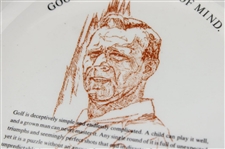 Arnold Palmer Collector Ashtray With Palmer Illustration And Quote