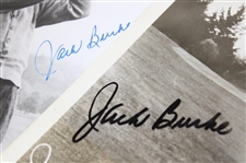 Two (2) Jack Burke Signed Statuesque B&W Photographs PGA & Masters Champion JSA ALOA