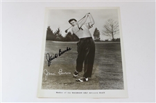 Two (2) Jack Burke Signed Statuesque B&W Photographs PGA & Masters Champion JSA ALOA