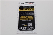 Justin Rose Signed 2013 US Open at Merion Red Screen Flag JSA #CG26923