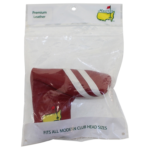 2016 Masters Red w/White Stripes Leather Putter Head Cover - Unopened