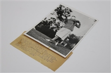 1932 Maureen Orcutt 'Early Women's Golf Champion Plays Blind Folded' Photo