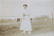 1910 Dorothy Robinson 'Early Female Golf Star on the Course' Vintage Photo