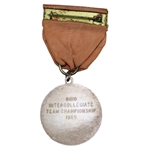 1965 Ohio Intercollegiate Team Golf Championship Medal With Original Ribbon