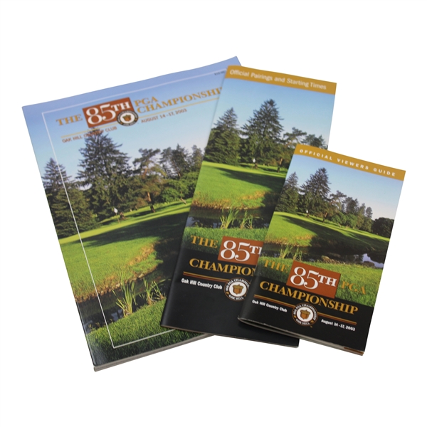 2003 PGA Championship at Oak Hill CC Program w/Starting Times Booklet & Viewers Guide