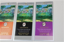 2002 US Open at Bethpage Black Full Ticket Set w/Envelope - Tiger Win!