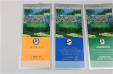 2002 US Open at Bethpage Black Full Ticket Set w/Envelope - Tiger Win!