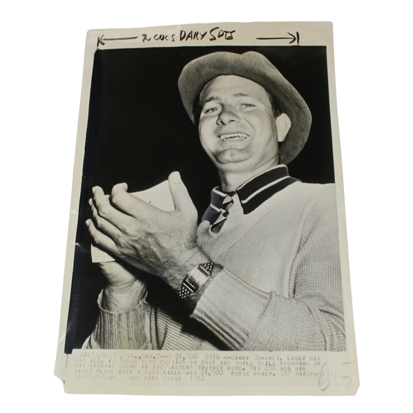 $1,500 Grin Jimmy Demaret 1940 Masters Wire Photo