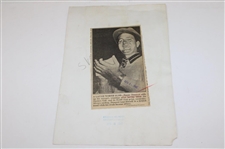 $1,500 Grin Jimmy Demaret 1940 Masters Wire Photo