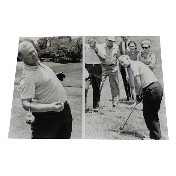 Two (2) Jack Nicklaus Photos W/ Articles That Used Them On Back