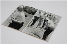 Two (2) Jack Nicklaus Photos W/ Articles That Used Them On Back