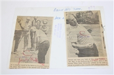 Two (2) Jack Nicklaus Photos W/ Articles That Used Them On Back