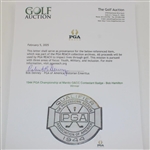 1944 PGA Championship at Manito G&CC Contestant Badge - Bob Hamilton Winner