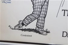 1983 Bob Hope Classic Anniversary Cartoon LTD ED #256/1000 By Artist Graham Hunter - Framed