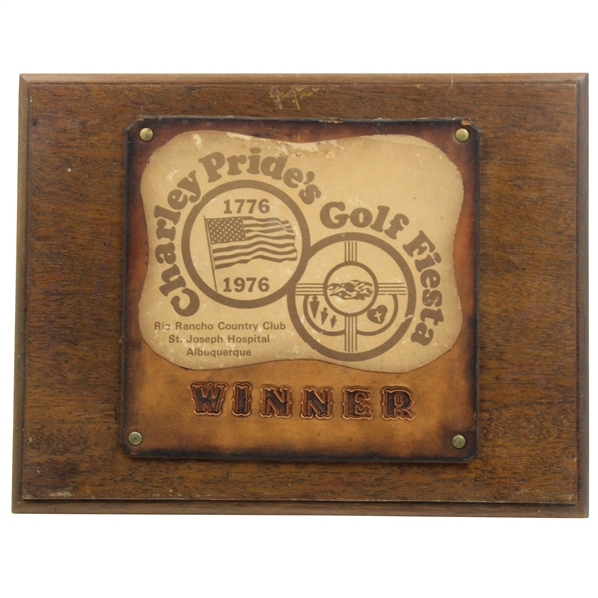 Jacky Cupits 1976 Charley Pride Golf Fiesta Winner Plaque