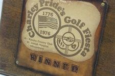 Jacky Cupit's 1976 Charley Pride Golf Fiesta Winner Plaque