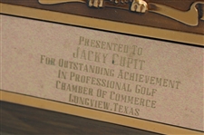 Jacky Cupit's Longview Texas Chamber Of Commerce Outstanding Achievement Award Plaque 