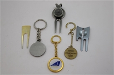 Various Keychains, Divot Tools & Money Clips from the Collection of Jacky Cupit