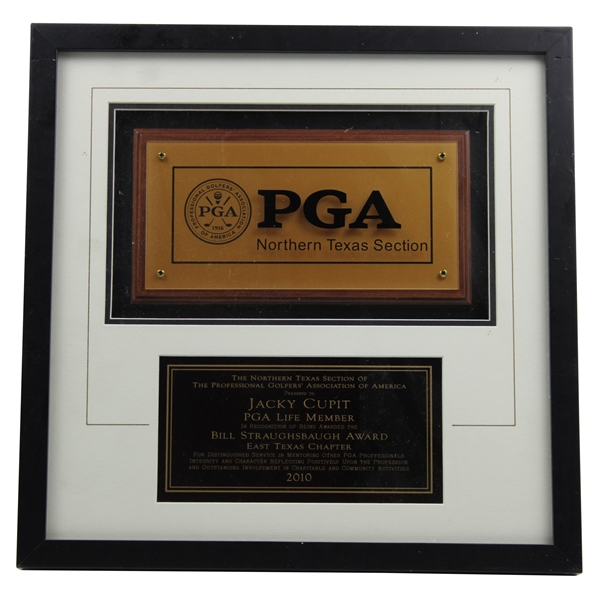 Jacky Cupits 2010 PGA Northern Texas Section Bill Strausbaugh Award