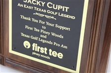 Jacky Cupit's Texas Golf Legends Pro-Am Support Appreciation Plaque