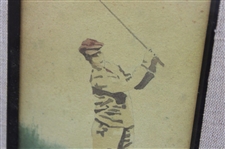 Post Swing Watercolor Print by Artist P. Nichols w/Neuman Wholesale Drug Co. - Framed