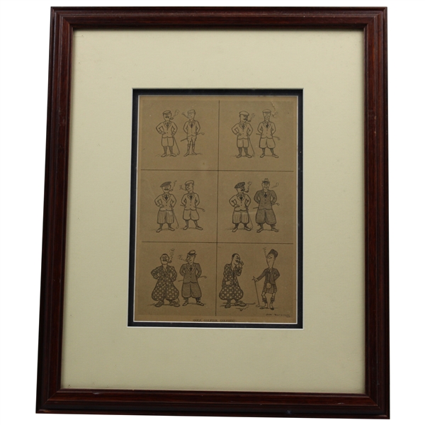 Vintage Golfers Drawing Golf, Golfier, Golfiest! Print - Framed