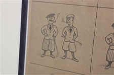 Vintage Golfers Drawing 'Golf, Golfier, Golfiest!' Print - Framed