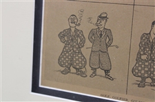 Vintage Golfers Drawing 'Golf, Golfier, Golfiest!' Print - Framed