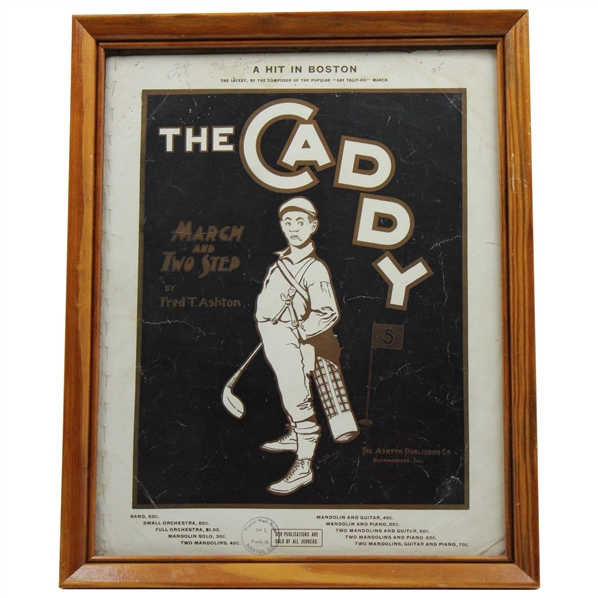 The Caddy March And Two Step by Fred T. Aston Sheet Music - Framed