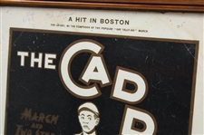 The Caddy 'March And Two Step' by Fred T. Aston Sheet Music - Framed