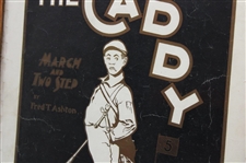 The Caddy 'March And Two Step' by Fred T. Aston Sheet Music - Framed