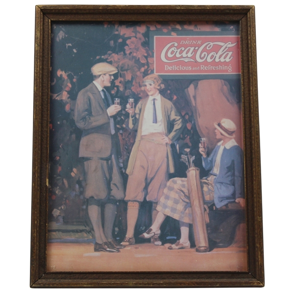 Coca Cola Golfers Advertisement - Framed