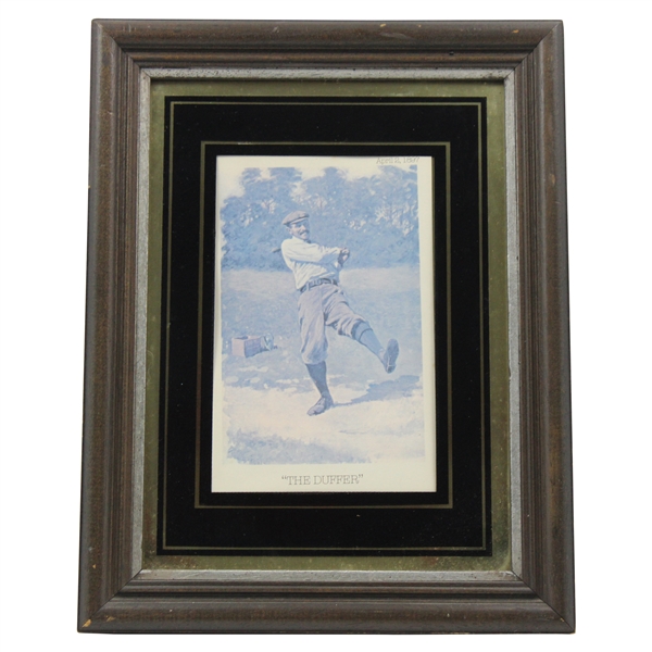 1897 The Duffer Post Swing Golfer - April 2nd - Framed