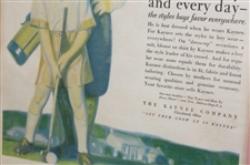 1928 The Kaynee Company Golf Themed Clothing Pictorial Review Advertisement for April - Framed