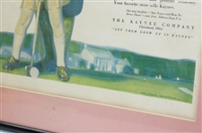 1928 The Kaynee Company Golf Themed Clothing Pictorial Review Advertisement for April - Framed