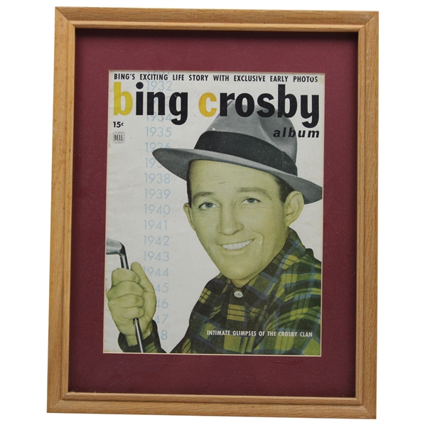Bing Crosby with Golf Club Record Cover - Framed