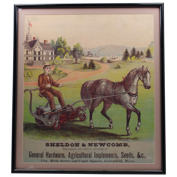 Facsimile of Sheldon & Newcomb General Hardware Advertisement - Framed - Reproduction